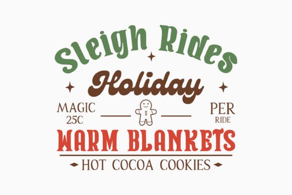Christmas Sign Svg Design for Embroidery Projects