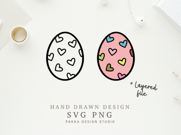 Cute Hand Drawn Easter Egg Heart SVG Review
