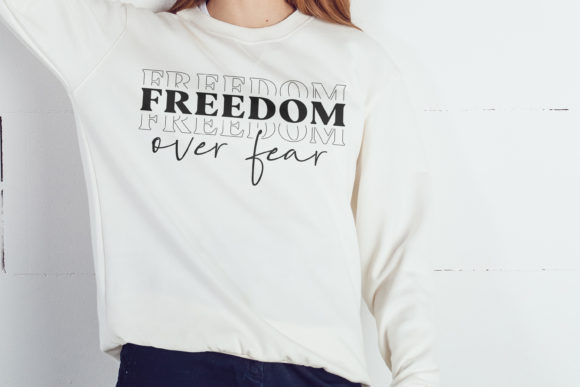 Freedom Over Fear SVG for Embroidery Projects